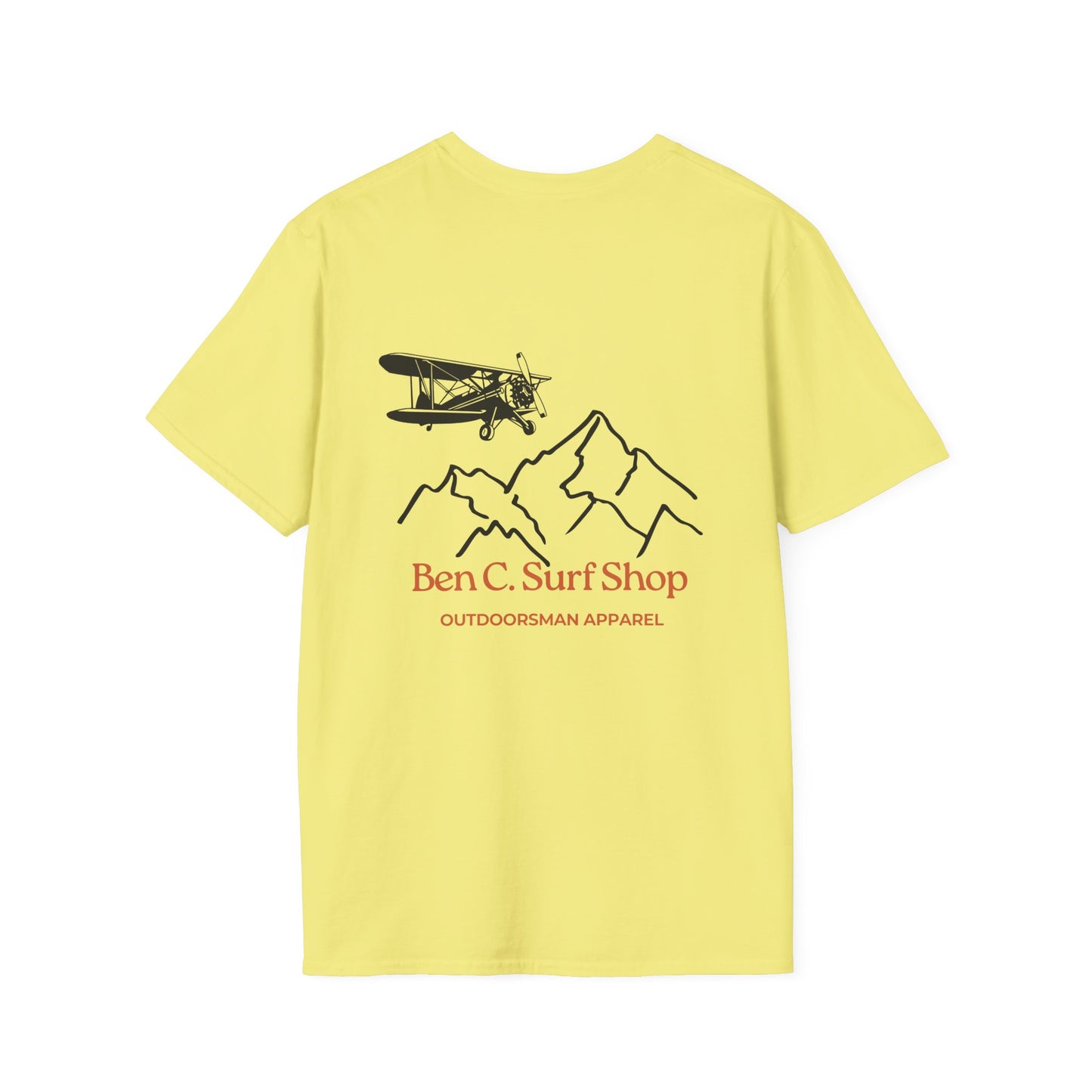 Adventure Plane T-Shirt — Ben C. Surf Shop Mountains & Biplane Outdoor Tee