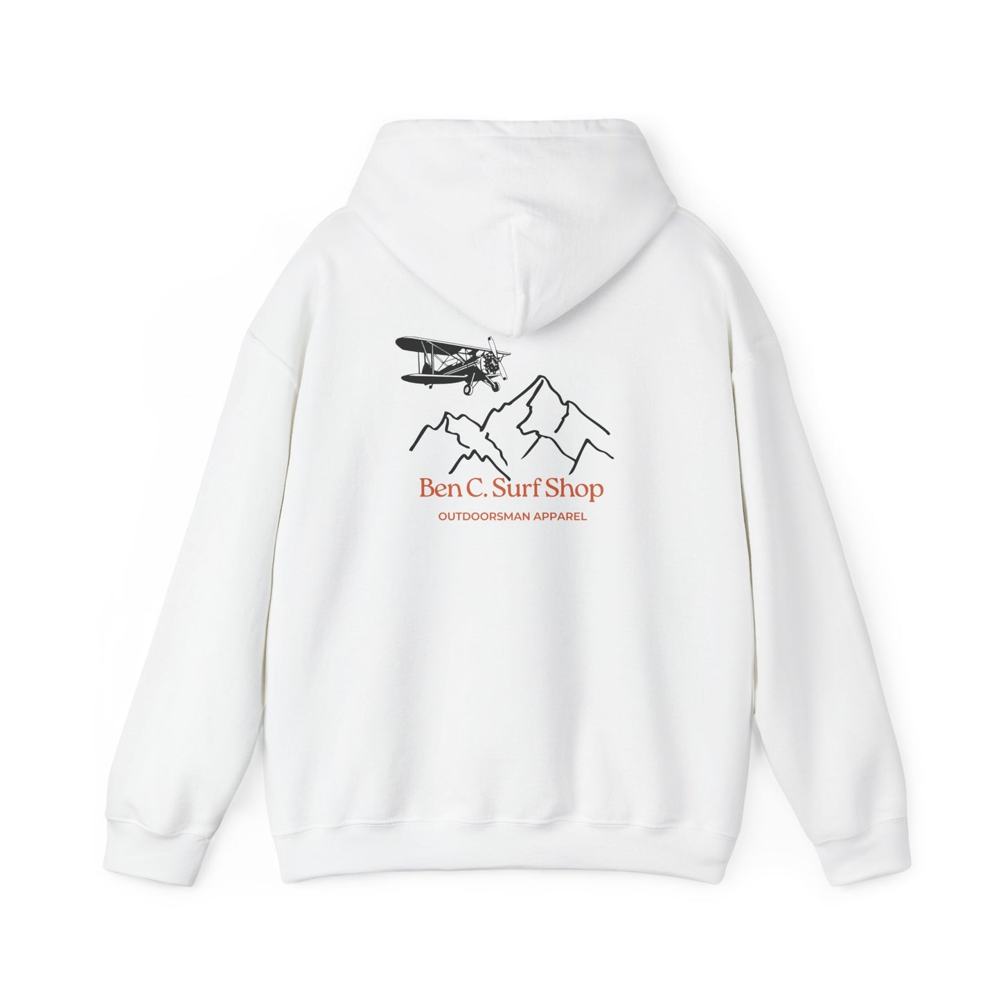 Adventure Biplane Hoodie — Ben C. SurfShop Mountain Logo Pullover