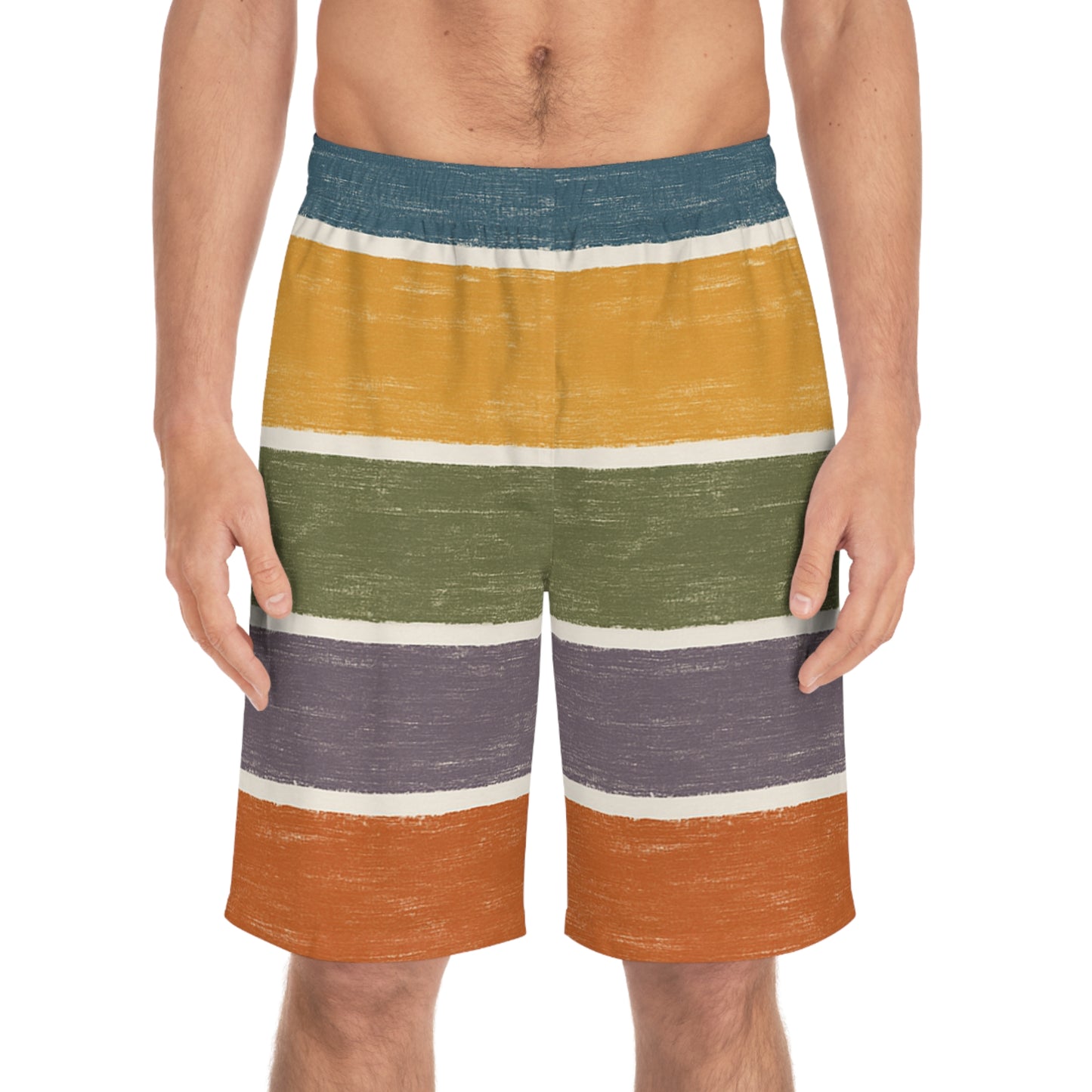 Striped Vintage Board Shorts