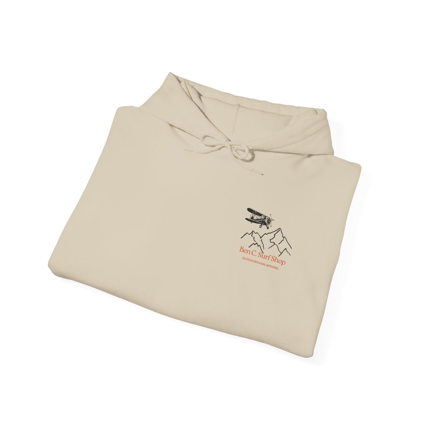 Adventure Biplane Hoodie — Ben C. SurfShop Mountain Logo Pullover