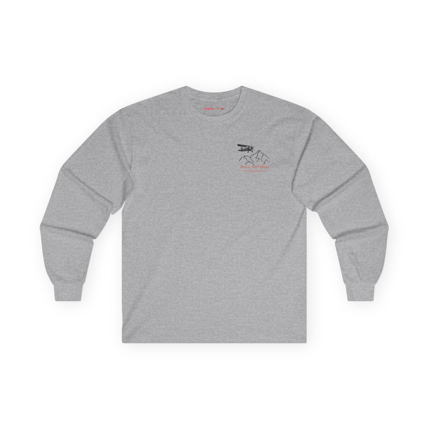 Mountains and Biplanes Aviation Addition Long Sleeved T
