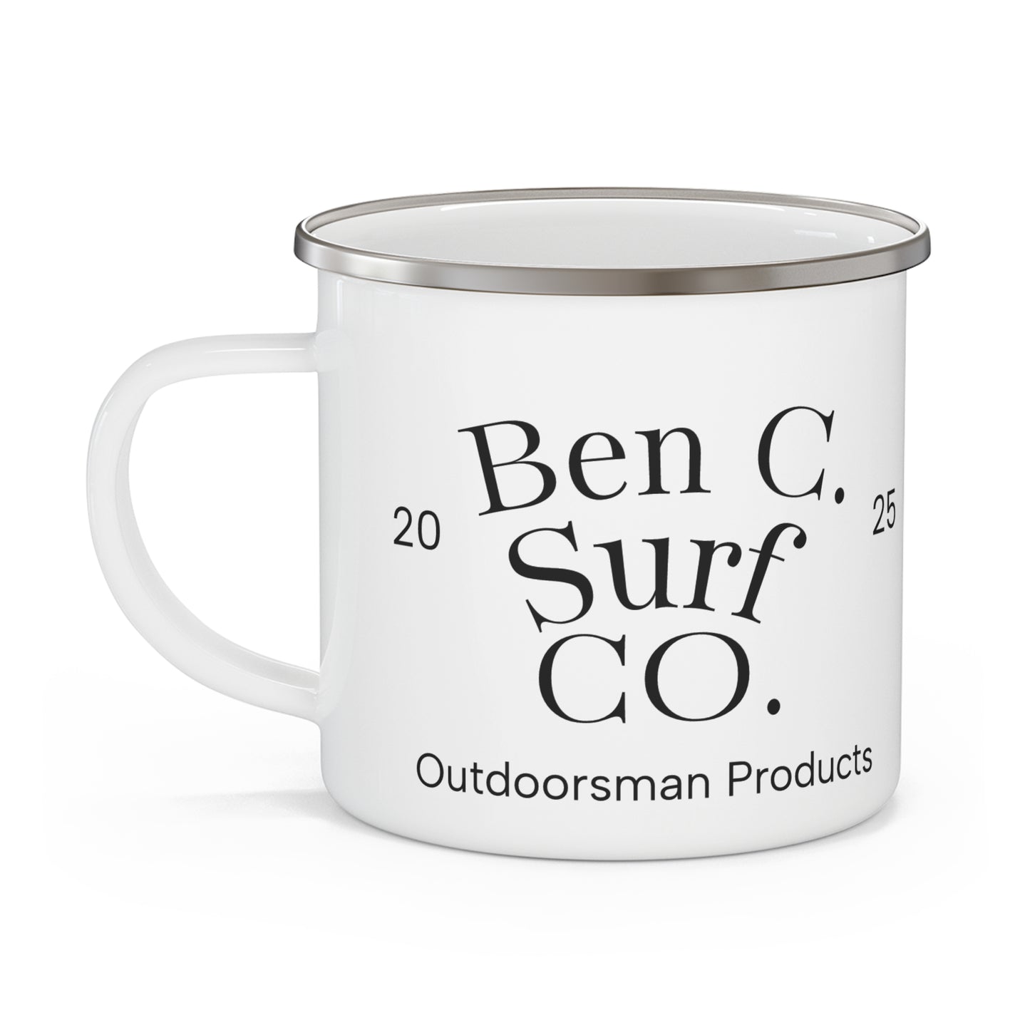Enamel Mug — “One Wave At A Time / One Trail At A Time” Outdoor Camping Coffee Cup
