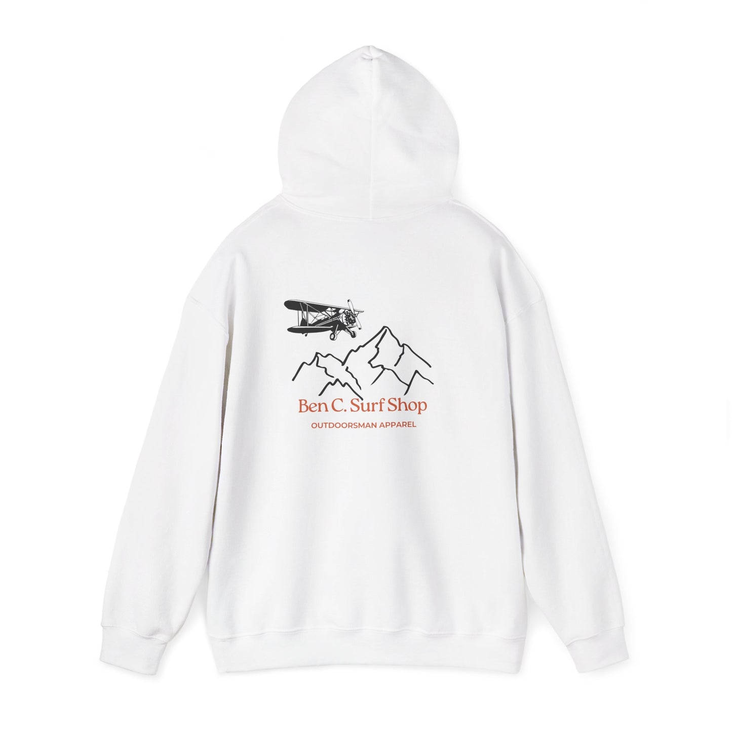 Adventure Biplane Hoodie — Ben C. SurfShop Mountain Logo Pullover