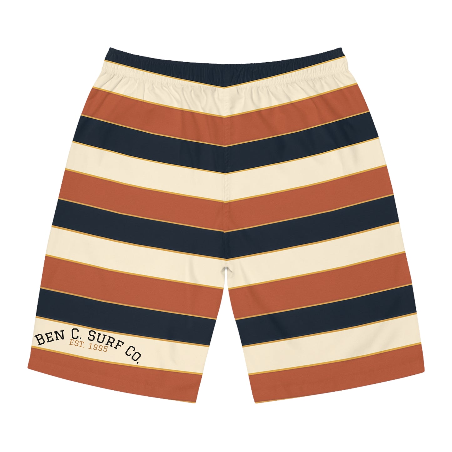 Retro Striped Board Shorts