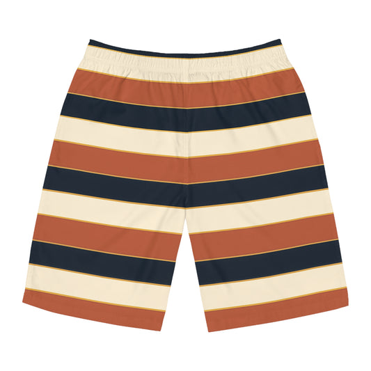 Retro Striped Board Shorts