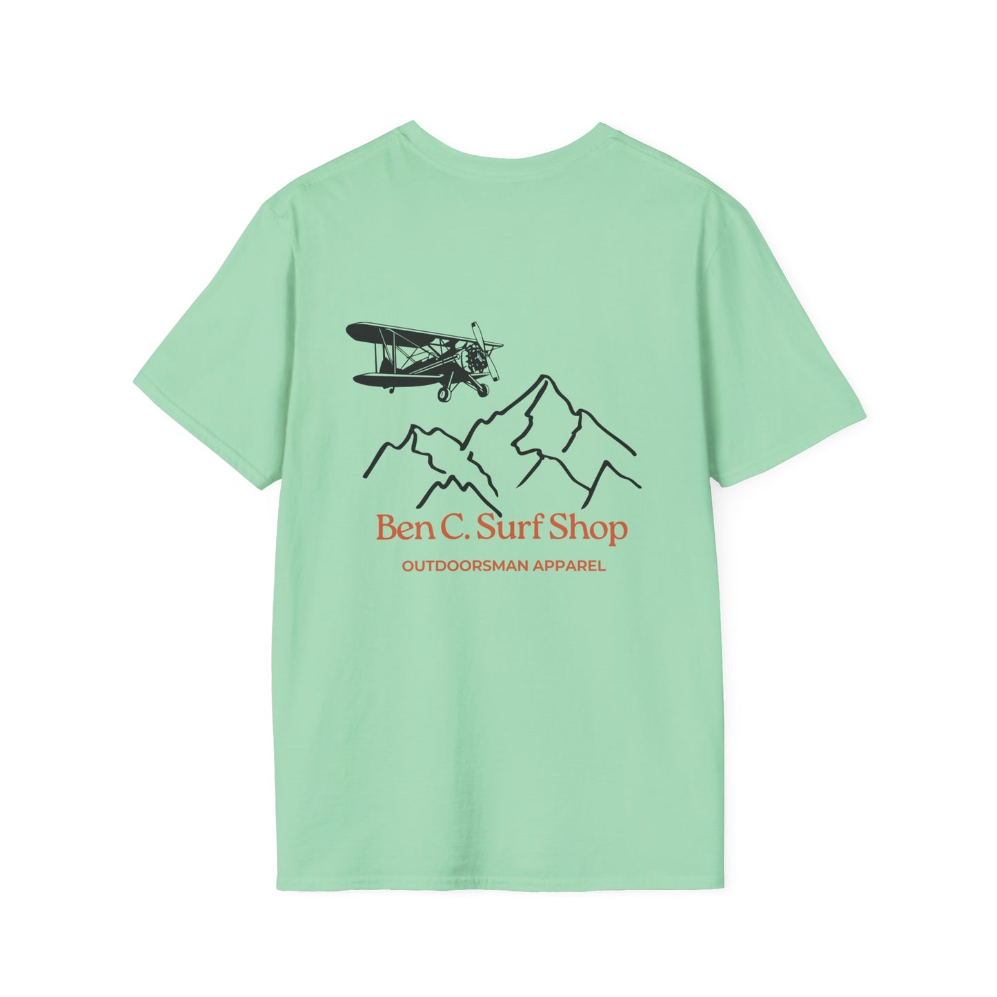Adventure Plane T-Shirt — Ben C. Surf Shop Mountains & Biplane Outdoor Tee