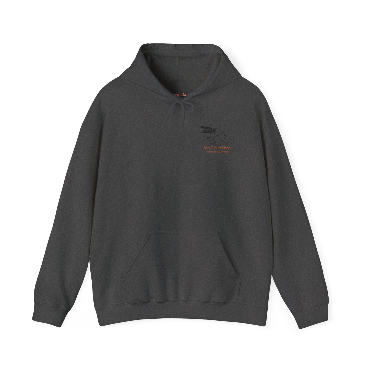 Adventure Biplane Hoodie — Ben C. SurfShop Mountain Logo Pullover