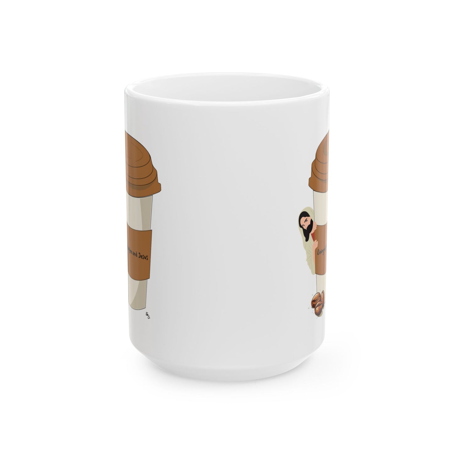 Living off Coffee and Jesus mug