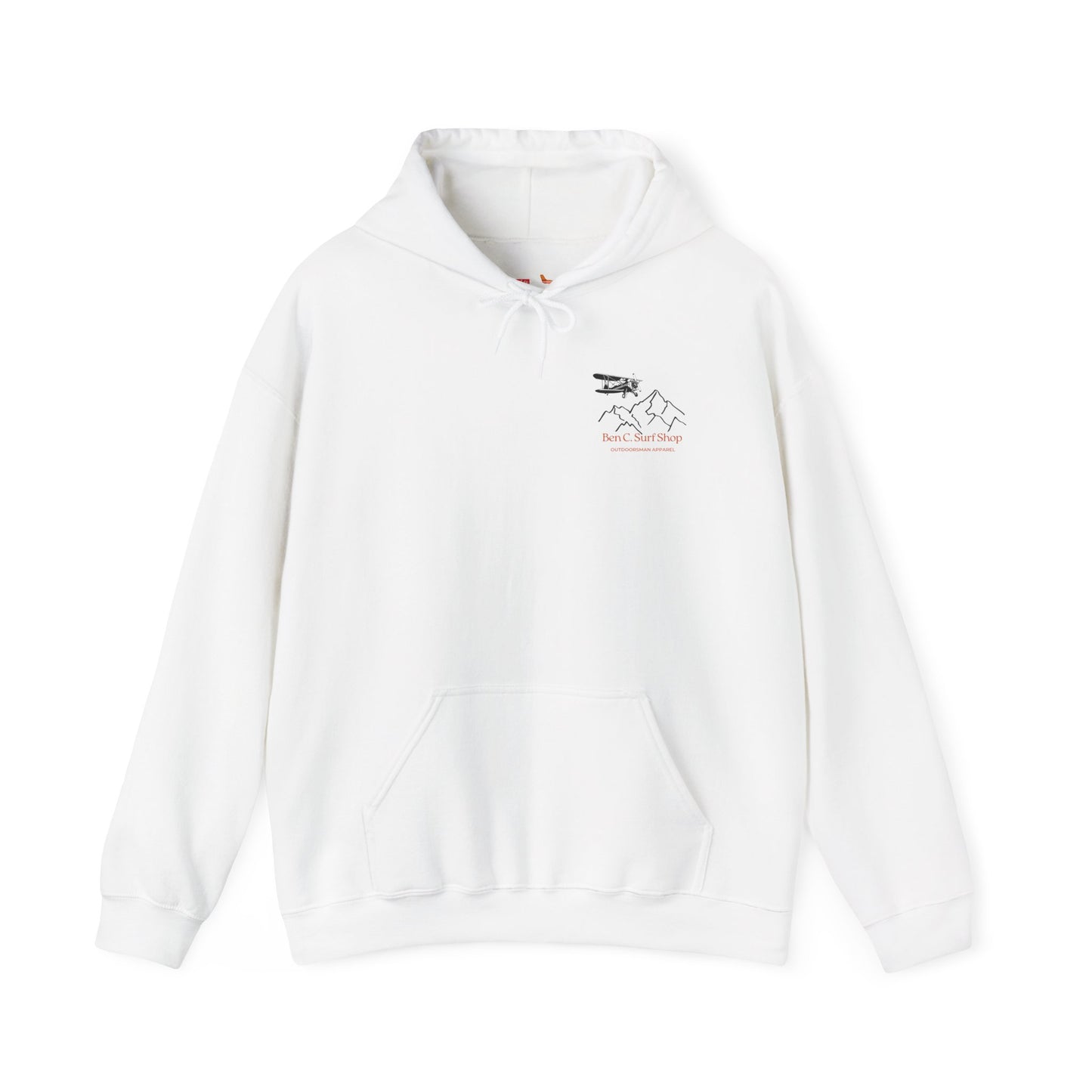 Adventure Biplane Hoodie — Ben C. SurfShop Mountain Logo Pullover
