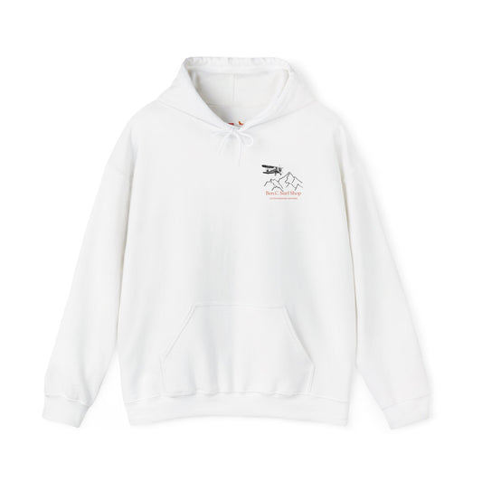 Adventure Biplane Hoodie — Ben C. SurfShop Mountain Logo Pullover
