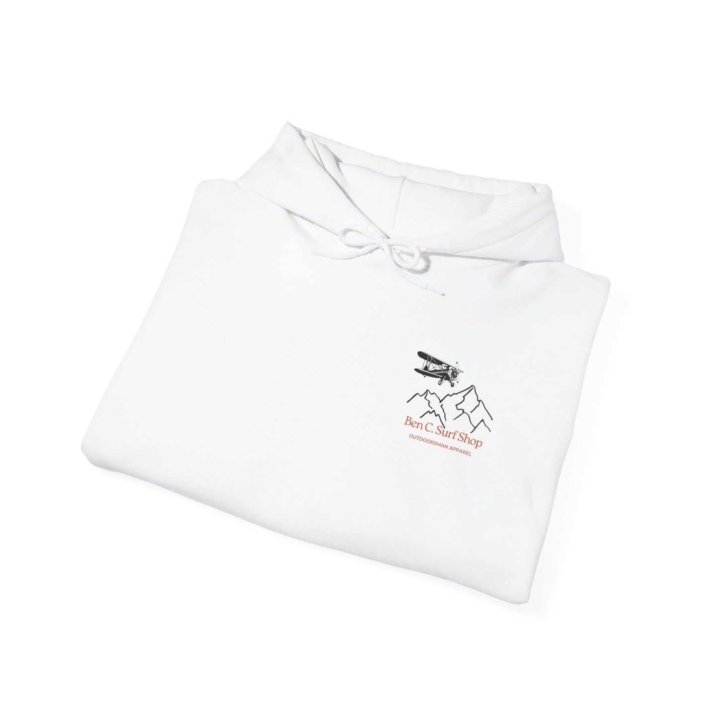 Adventure Biplane Hoodie — Ben C. SurfShop Mountain Logo Pullover