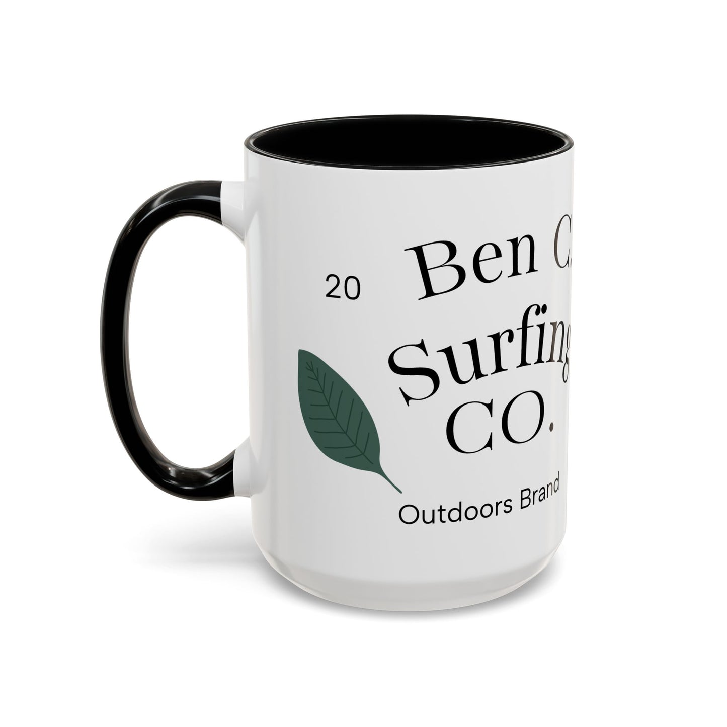 Coffee Mug Green Vine Accent